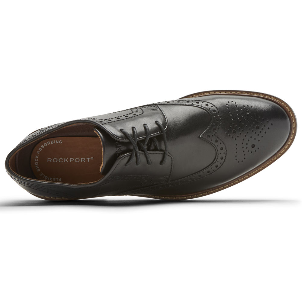 Rockport Singapore Mens Lace Up - Kenton Wingtip Black - XV3674529